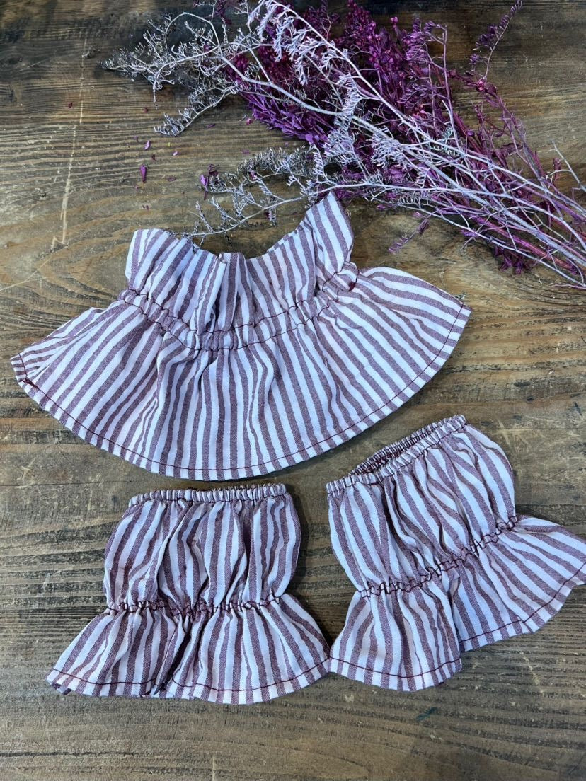 Cuello + Puños Rayas - Vino