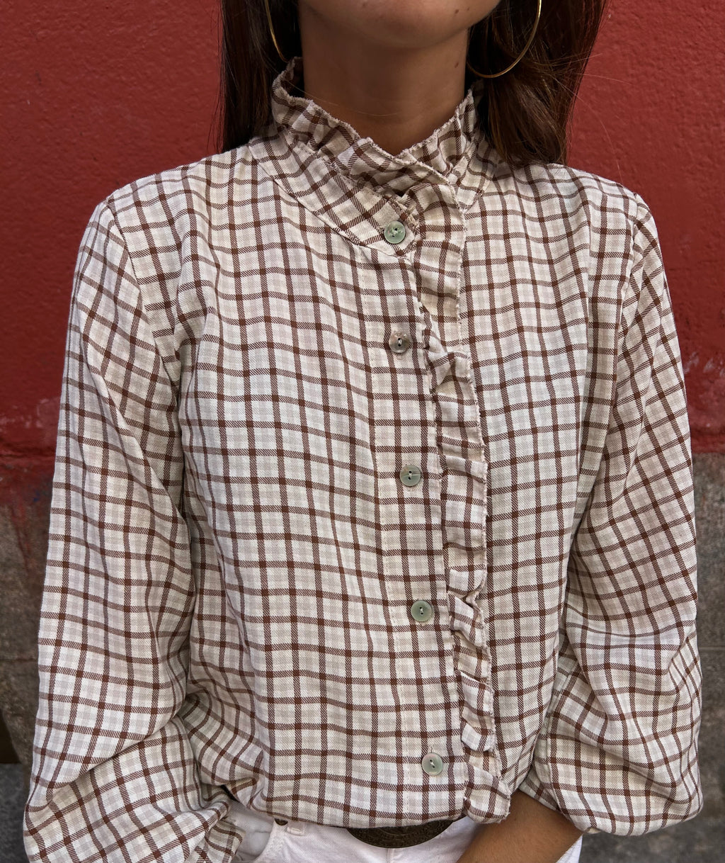 BLUSA TERRACOTA SIN LAZO