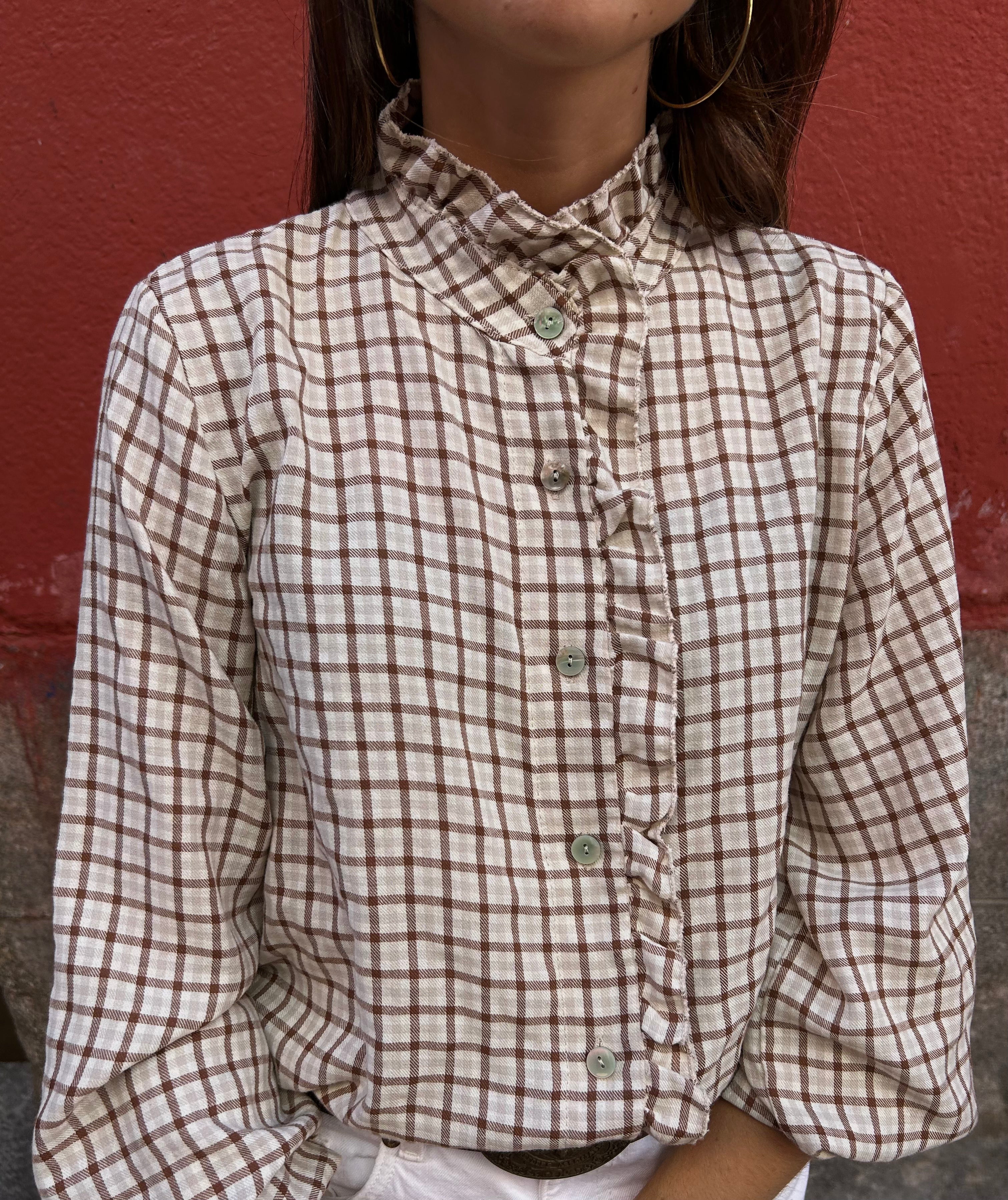 BLUSA TERRACOTA SIN LAZO