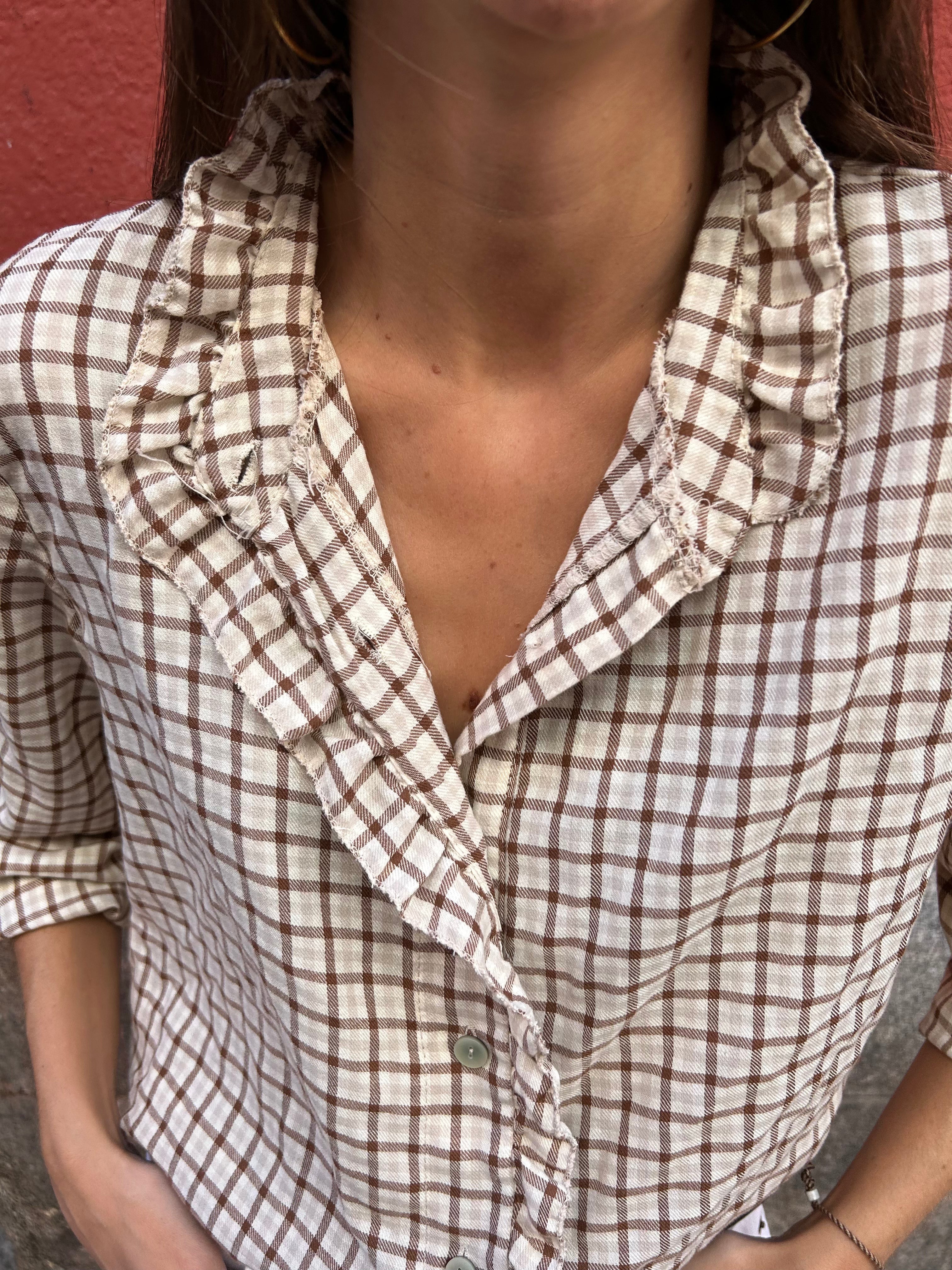 BLUSA TERRACOTA SIN LAZO