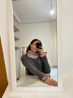 Cuello + Puños Rayas - Vino