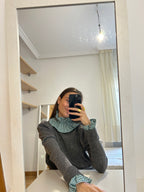 Cuello + Puños Vichy - Verde