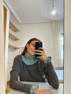 Cuello + Puños Vichy - Verde