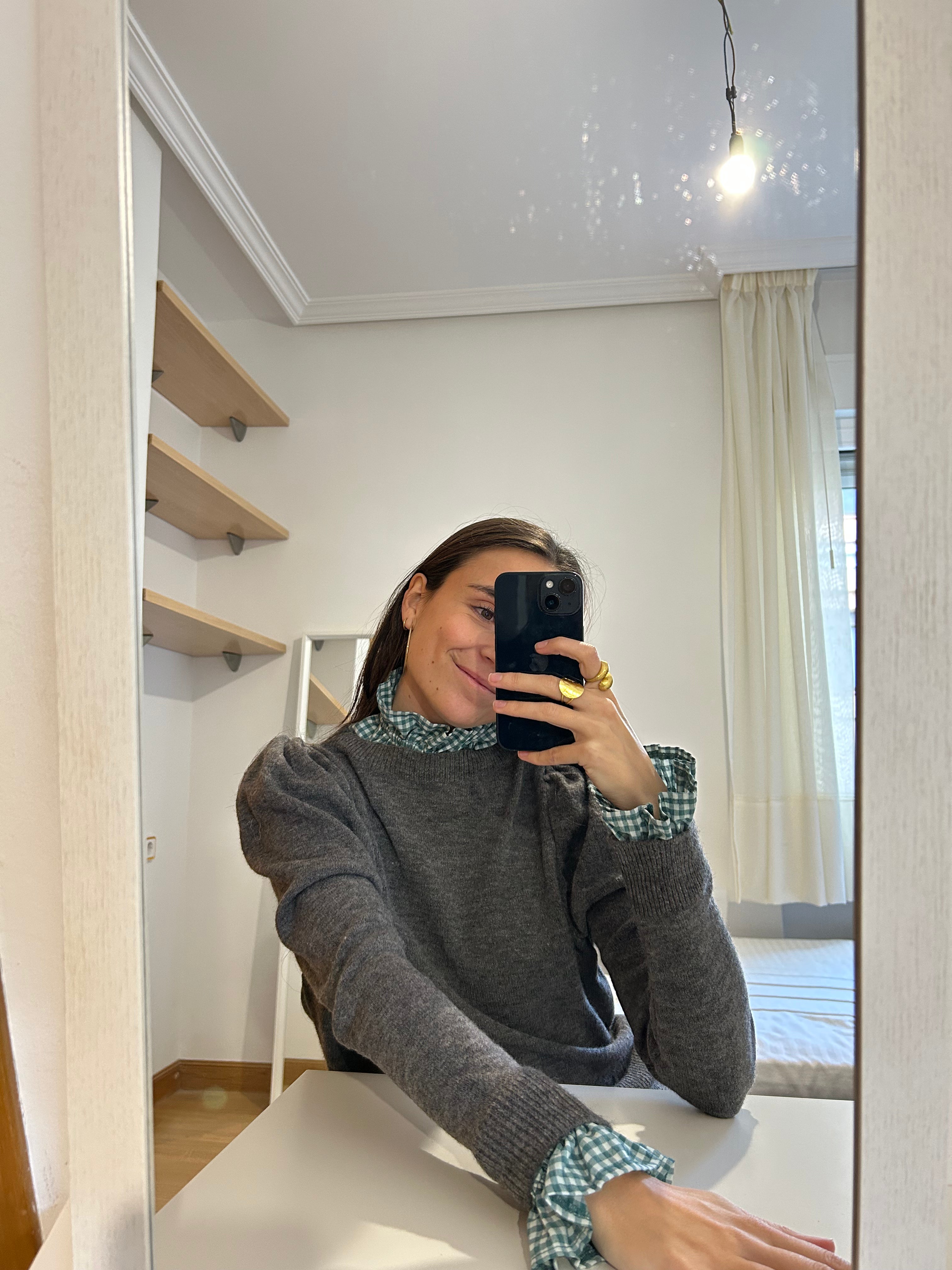 Cuello + Puños Vichy - Verde