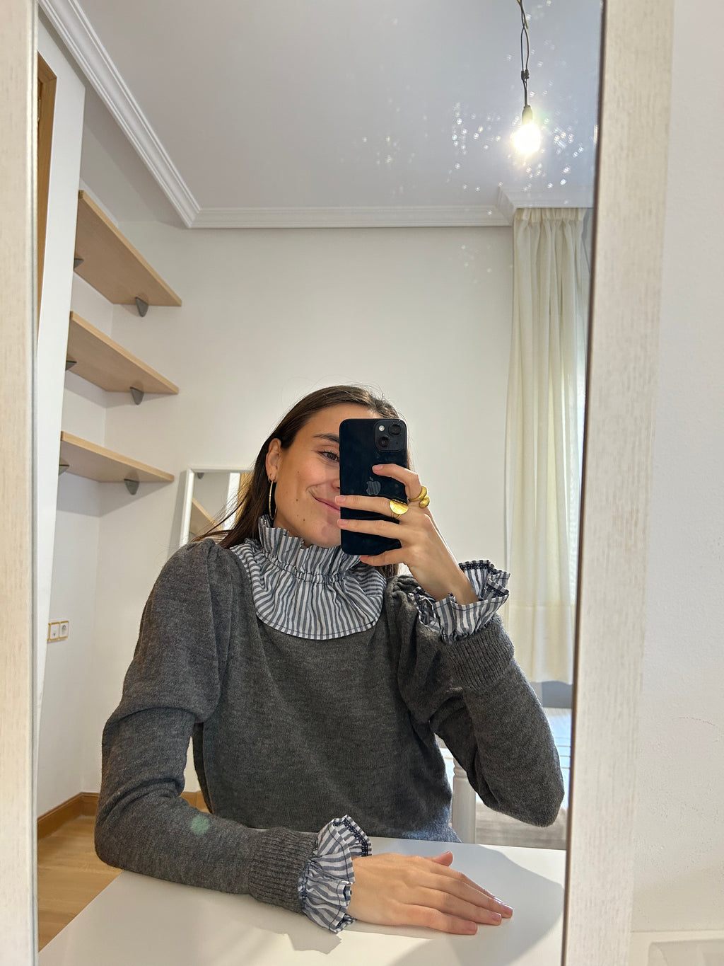 Cuello + Puños Rayas - Azul